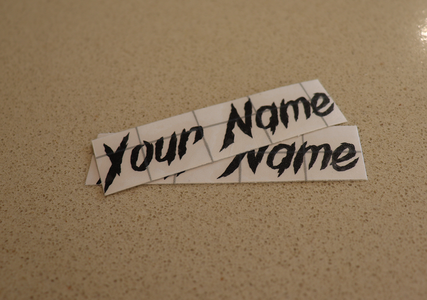2x Personalised Name Sticker 8X2CM